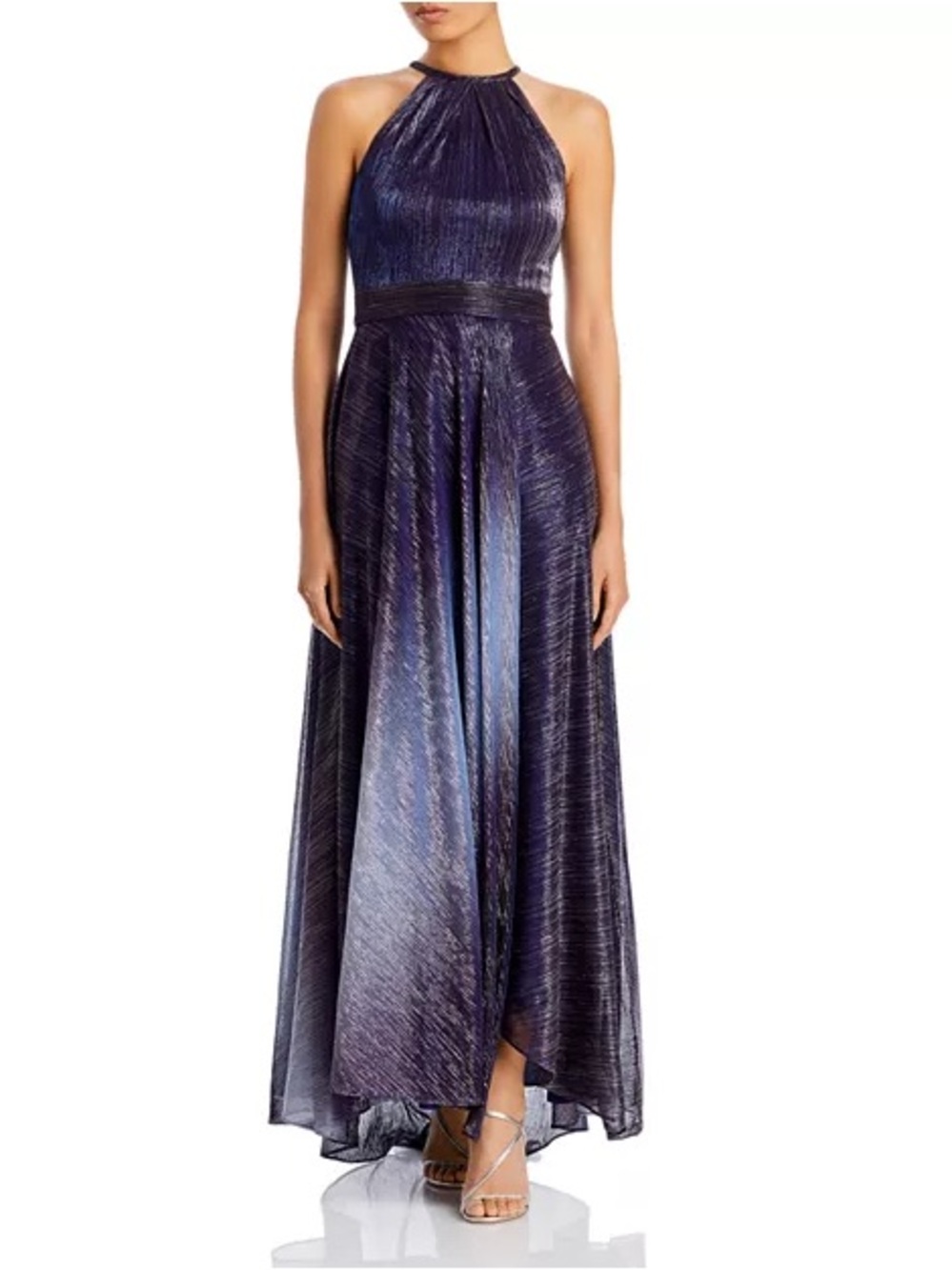 AQUA Formal Metallic Ombré Evening Gown Wedding Gala Prom Dress Size 6 (Medium)